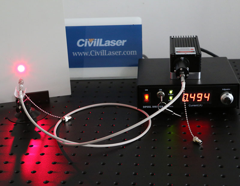 635nm±2nm 500mW Red Fiber Coupled Laser Lab Laser System